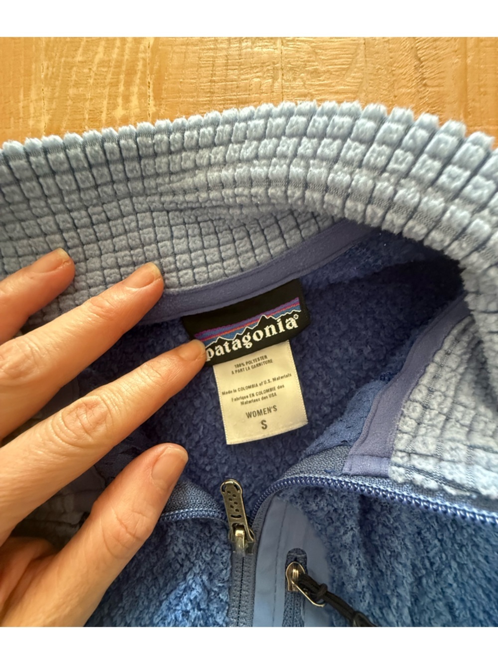 Vintage PATAGONIA R2 Womens Full Zip POLARTEC FLEECE JACKET Size S Blue - Picture 3 of 7